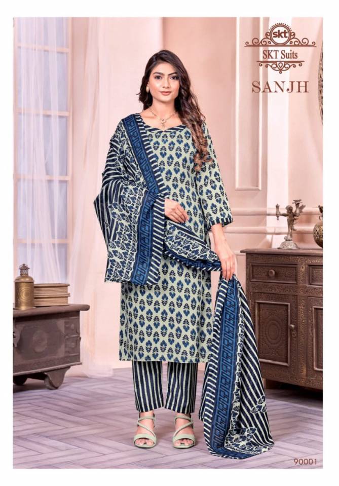 SKT Sanjh Digital Printed Cotton Dress Material Wholesale Clothing Suppliers In India